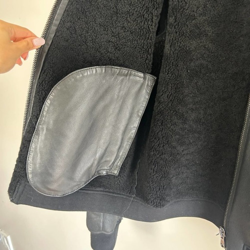 ZAPA Paris Lambswool black bomber jacket - Picture 5 of 7